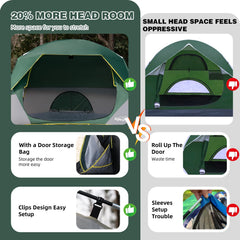 LOYEAHCAMP 4-person dome tent interior with sleeping space