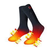LPCRILLY heated socks on feet provide all-day warmth for winter activities.