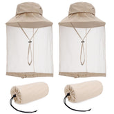 Lpraer mosquito net hat khaki front view