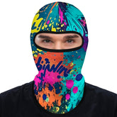 LPSADGF color spray pattern neck gaiter for outdoor warmth and style during winter activities.