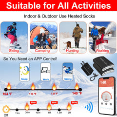 LQTTEK heated socks with toe-heat coverage for quick warmth on cold days