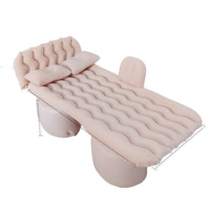 LRKKJQ car air mattress in the Silverado back seat provides comfortable rest on the road.