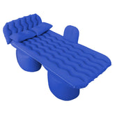 LRKKJQ car air mattress on Silverado backseat for comfort during travel.