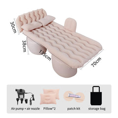 LRKKJQ inflatable bed with pump demonstrates quick setup and full inflation.
