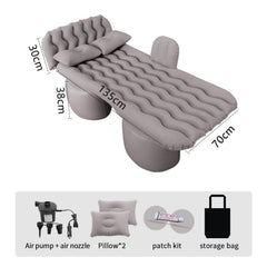 LRKKJQ air mattress in use during a road trip for comfortable rest.