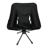 LSLANSOON portable camping chair assembly shows sturdy 360-degree swivel for comfortable outdoor seating.
