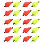 LT Easiyl 20pcs float foam bobbers set with Fluorescent Yellow and Red