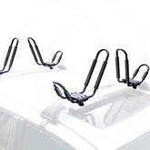 LT Sport kayak rack crossbar mount secures boats on vehicles.