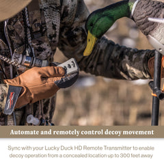 Lucky Duck remote-control usage during hunt demonstrates flexible, stealthy decoy movement.