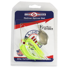 Luck-E-Strike Redman spinnerbait with vintage flat skirts undulates underwater for lifelike motion