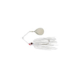 Luck-E-Strike Redman spinnerbait white skirt closeup for bass fishing in thick cover.