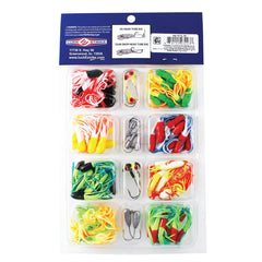 Luck-E-Strike jig heads mounted with tubes for quick rigging and reliability.