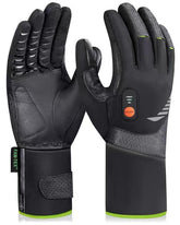 Luckcolor heated gloves front view showing full-hand warmth for outdoor activities.