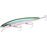 Lucky Craft FlashMinnow 110 in Green Herring glides lifelike to attract saltwater predators