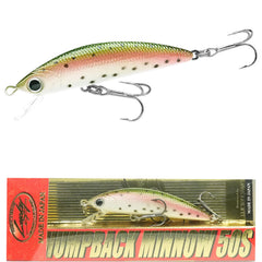 Lucky Craft Humpback Minnow 50S Sinking Trout Lure - 056 Rainbow Trout, front view