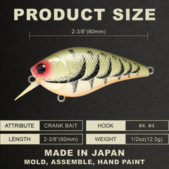 Lucky Craft LC 1.5 floating crankbait designed for shallow water control