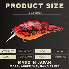 LUCKY CRAFT LC 1.5 Silent Crankbait side profile for shallow water casting