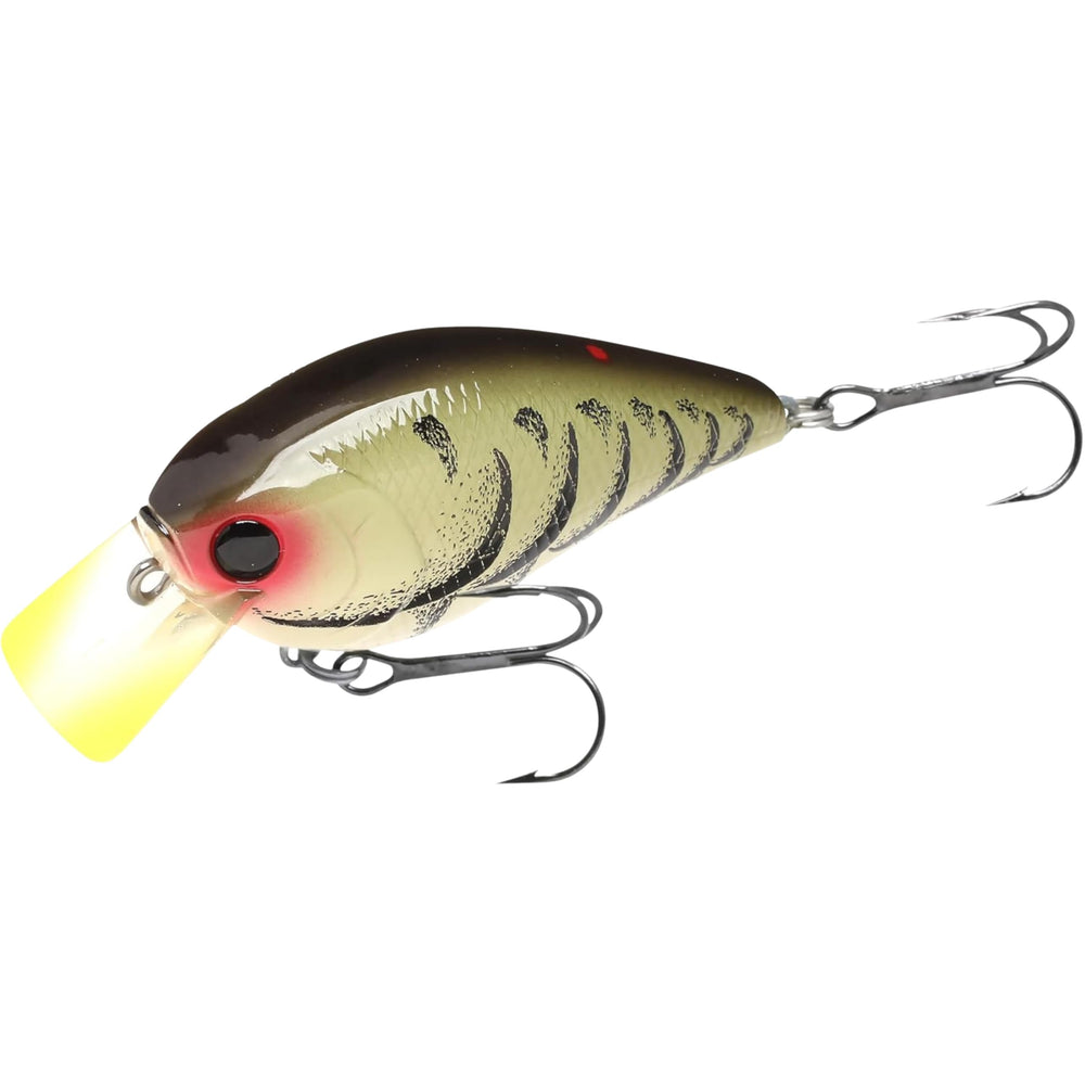 Lucky Craft LC 1.5 squarebill crankbait showing tight wobble for deflection near rocks