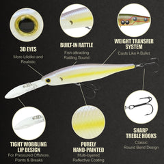 Lucky Craft Lightning Staysee 90SP in-water action demonstrates lifelike darting motion.