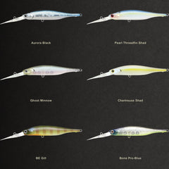 Lucky Craft Lightning Staysee 90SP with sharp treble hooks for reliable hooksets.