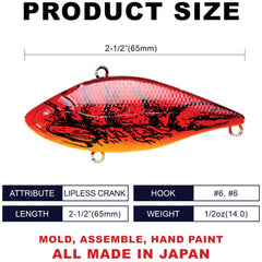 LUCKY CRAFT LV-150 lipless crankbait attracts trout with controlled sinking action.