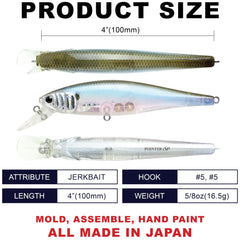 LUCKY CRAFT Pointer 100 suspending action targets mid-depth bass strikes