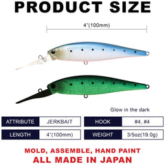 Pointer 100DD deep-diving lure in water showing its 7–8 ft depth capability