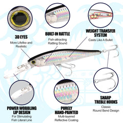Side profile of LUCKY CRAFT Pointer 100DD showing lifelike baitfish action
