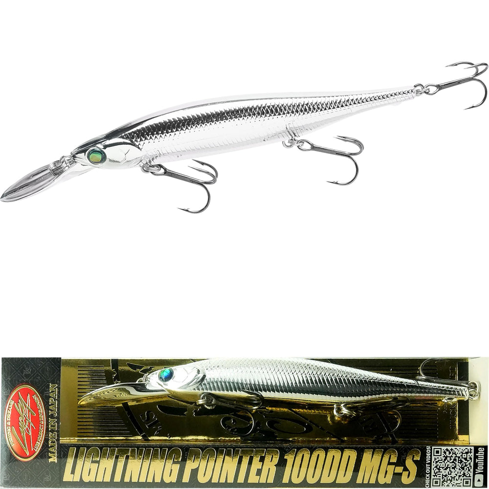 LUCKY CRAFT Pointer 100DD front view shows a deep-diving profile for precise casts.