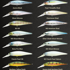 Lucky Craft Pointer 78DD seasonal staging area lure on deep structure.