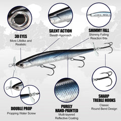Side profile of LUCKY CRAFT Screw Pointer 110 jerkbait