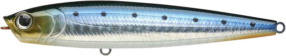 Side view of LUCKY CRAFT SW Gunfish 95 in 702 Zebra Sardine color
