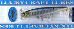 Top/angled view of LUCKY CRAFT SW Gunfish 95 in 702 Zebra Sardine color