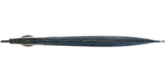 Close up of LUCKY CRAFT SW Wander 65 Halibut Jig showing flat-body and metallic finish