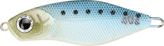 Side view of the Halibut Jig showing flutter action