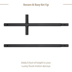 Lucky Duck 5-foot extension kit T-Bar assembly for quick height adjustments.