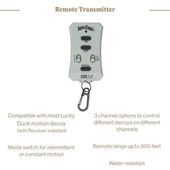 Lucky Duck remote receiver 2.0 ensures reliable wireless control across setups.