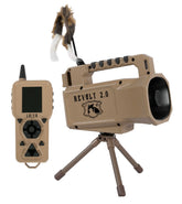 Lucky Duck Revolt 2.0 caller front view highlighting rugged field housing for durability.