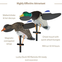 Lucky Duck magnetic wings setup with corrosion-resistant design enabling quick, quiet operation