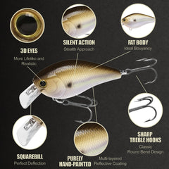 Lucky Craft LC-1.5 floating lure reaches four feet quickly during retrieves.