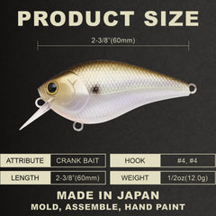 Lucky Craft LC-1.5 squarebill profile enables precise shallow-water control.