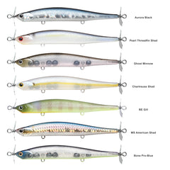 Close-up of hooks on LUCKY CRAFT Screw Pointer 110 Aurora Black