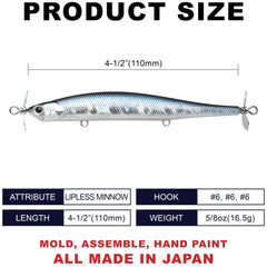 LUCKY CRAFT Screw Pointer 110 side view in Aurora Black