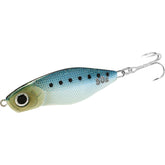 Lucky Craft SW Wander 65 Halibut Jig 50g – front view highlighting flat-body profile and glow color