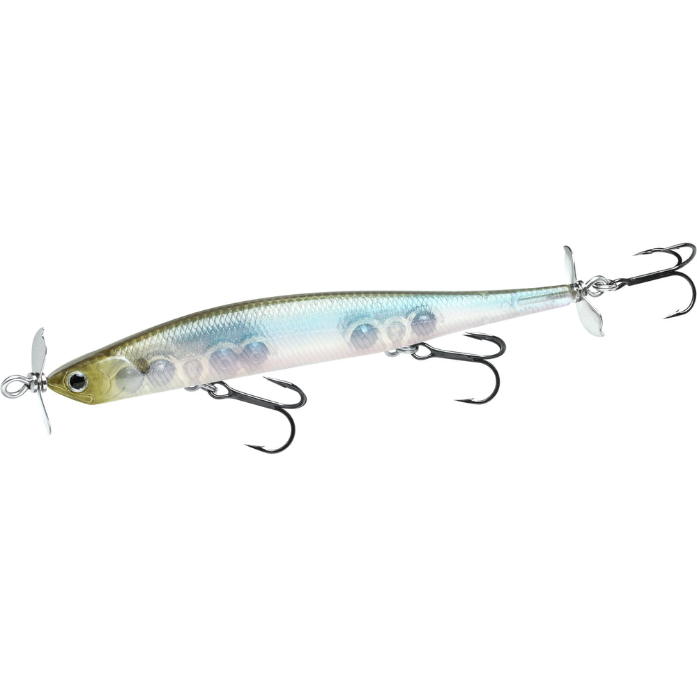 LUCKY CRAFT Screw Pointer 110 Ghost Minnow jerkbait front view