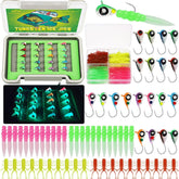 1/16oz tungsten ice jig with glow-in-the-dark finish