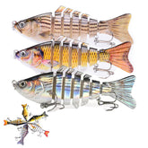 LUGLIEO Bionic Swimming Lure front view with realistic bait design attracts freshwater fish.