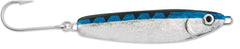 Luhr Jensen crippled herring nickel neon blue back lure ready for year-round predator action.