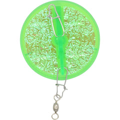 Luhr Jensen Dipsy Diver 2-1/4 inch Fish Candy Chartreuse UV for broader water coverage.