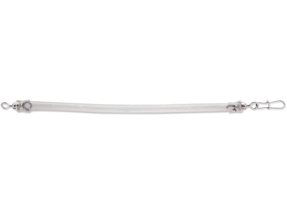 Luhr Jensen Dipsy Diver Snubber 8-Inch Clear for high-speed trolling with braided line